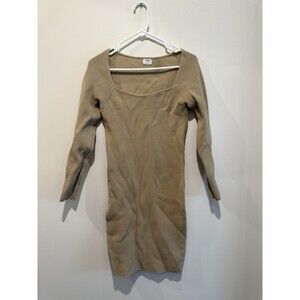 Cotton On Tan Bodycon Knit Dress S